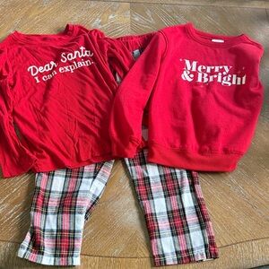 Kids Holiday Red Pajama Set - Merry & Bright